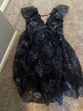 Black Midi Dress - 3XL